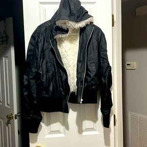 Leather Jacket W/ Fur